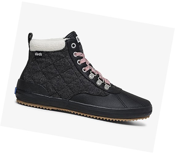 Botas con Cordones Keds Scout Boot II Agua Mujer Negras | AQX-689124