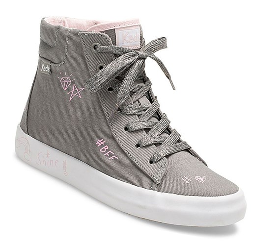 Casuals Shoes Keds Big Kid Double Up High Top Niños Gris | DVM-932014