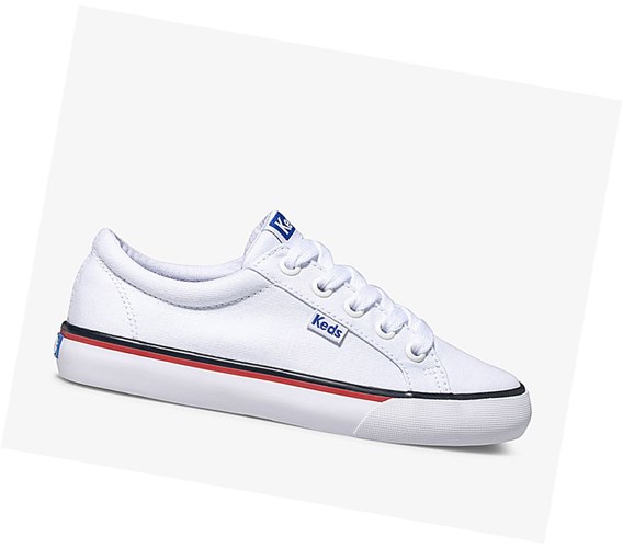 Casuals Shoes Keds Big Kid Jump Kick Lona Niños Blancas | CJF-823197