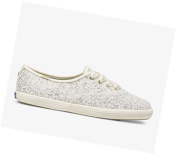 Zapatillas Keds x kate spade new york Champion Glitter Wedding Mujer Creme | KDG-345867