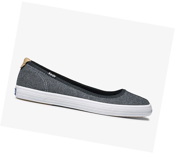 Zapatos Slip On Keds Bryn Chambray Mujer Azul Marino | DAS-129583