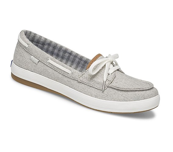 Zapatos Slip On Keds Charter Chambray Comodidad Mujer Gris | KCF-826475