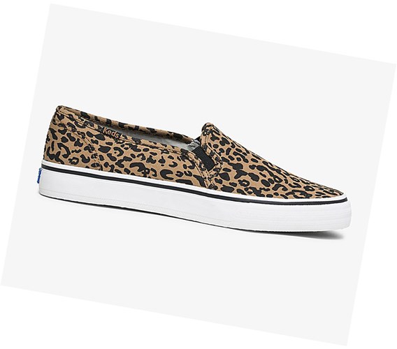 Zapatos Slip On Keds Double Decker Animal Mujer Marrones | PCN-370981