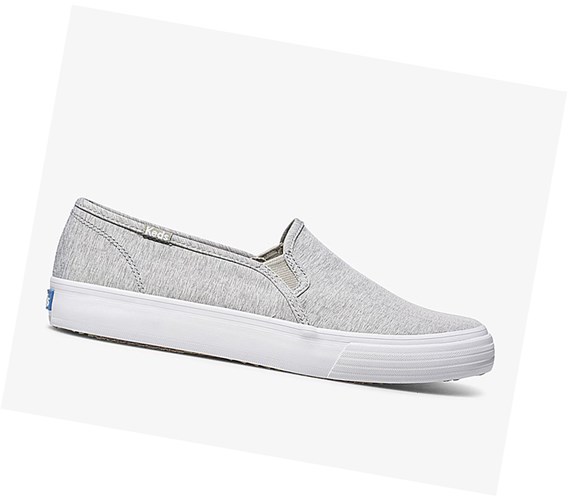 Zapatos Slip On Keds Double Decker Heathered Woven Mujer Gris | UPC-926083