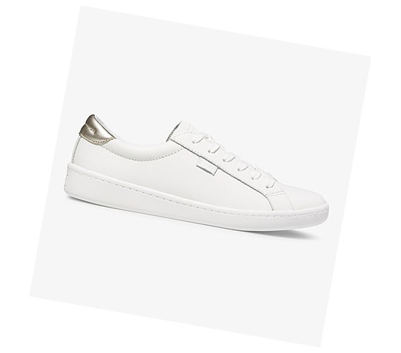 Zapatos con Cordones Keds Ace Cuero Mujer Blancas | QOR-801579