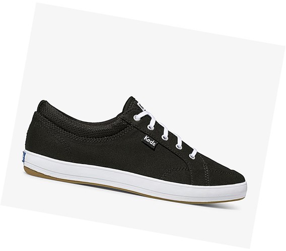 Zapatos con Cordones Keds Center Comodidad Mujer Negras | FST-745820