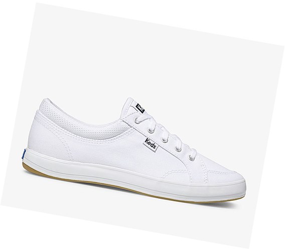 Zapatos con Cordones Keds Center Comodidad Mujer Blancas | NMP-690174