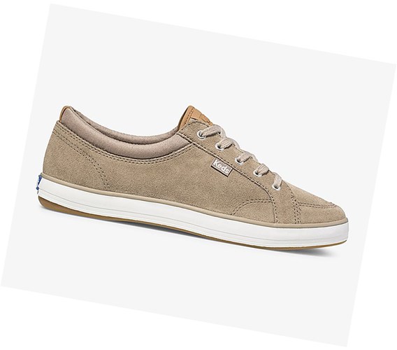 Zapatos con Cordones Keds Center Gamuza Comodidad Mujer Marrones | REK-852301