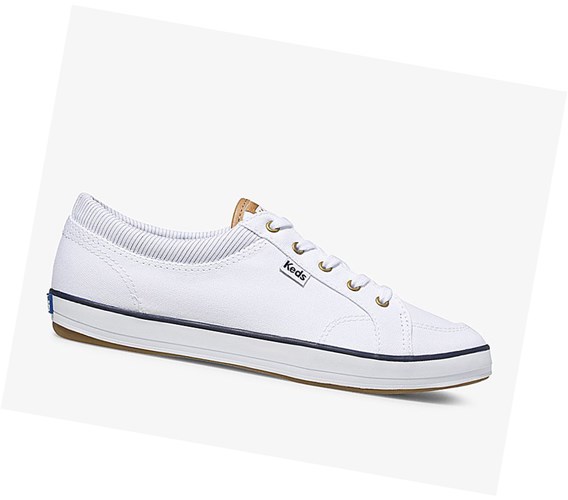 Zapatos con Cordones Keds Center Mujer Blancas | WAT-023546