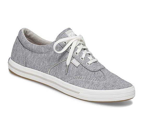 Zapatos con Cordones Keds Courty Jersey Comodidad Mujer Gris Oscuro | NEZ-847206