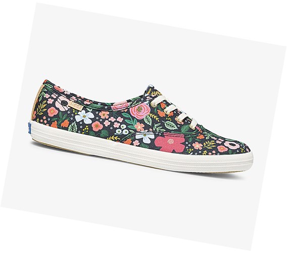 Zapatos con Cordones Keds x Rifle Paper Co Washable Champion Wild Rose Mujer Azul Marino | NWF-194237