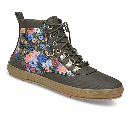 Zapatos con Cordones Keds x Rifle Paper Co. Scout Agua Mujer Verde | RVB-572149