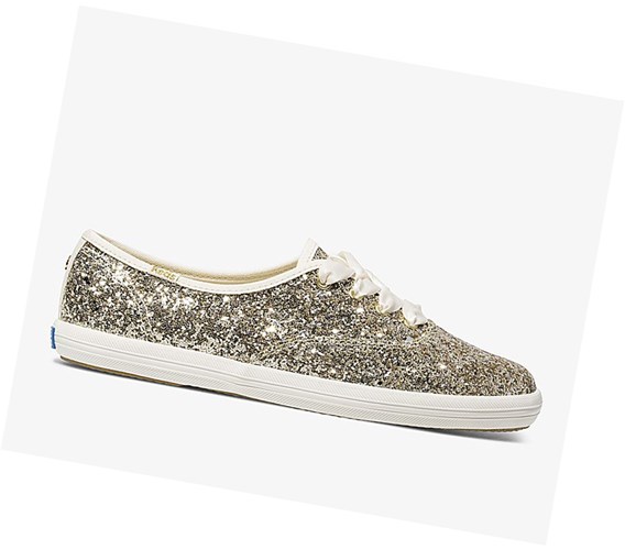 Zapatos con Cordones Keds x kate spade new york Champion Glitter Mujer Plateadas Doradas | LRM-834027