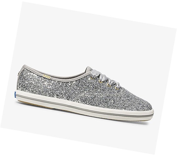 Zapatos con Cordones Keds x kate spade new york Champion Glitter Wedding Mujer Plateadas | NDW-064873