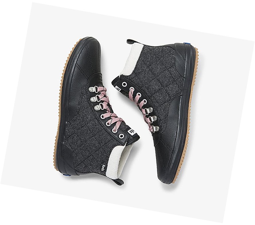 Botas Altas Keds Scout Boot II Agua Mujer Negras | JPH-075621