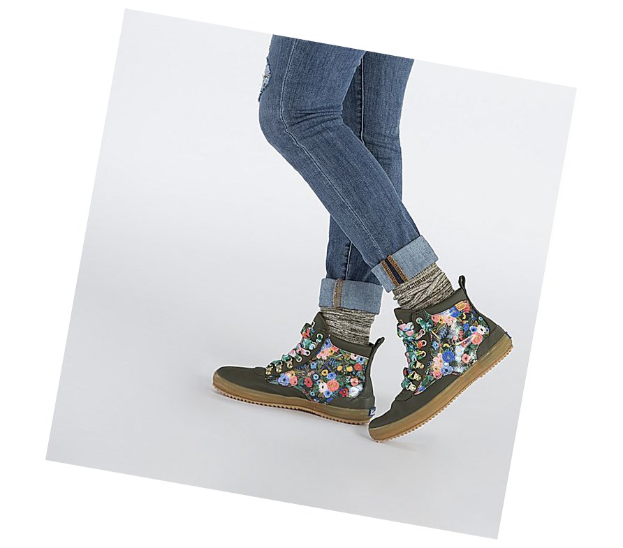 Botas Altas Keds x Rifle Paper Co. Scout Agua Mujer Verde | BTH-036918