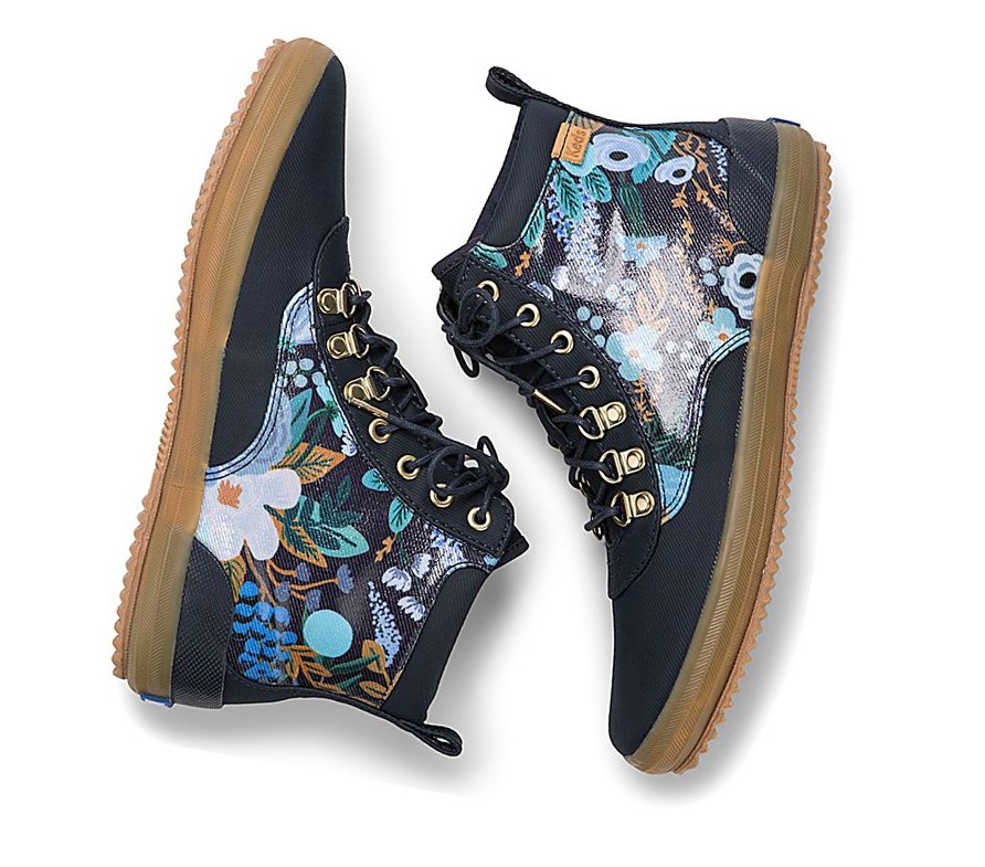 Botas Altas Keds x Rifle Paper Co. Scout Agua Mujer Azul Marino Multicolor | UYQ-872901