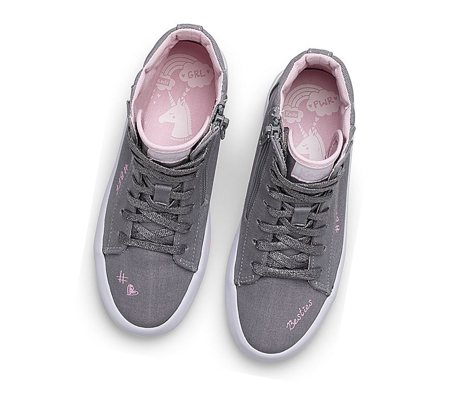 Casuals Shoes Keds Big Kid Double Up High Top Niños Gris | DVM-932014