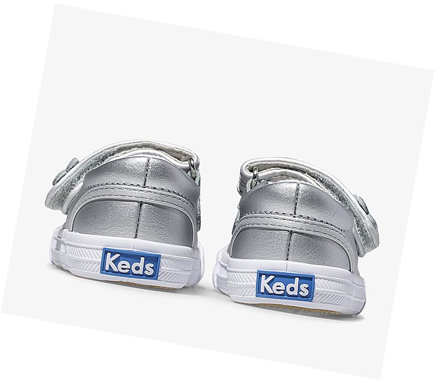 Casuals Shoes Keds Big Kid Ella Mary Jane Niños Plateadas Metal | SGV-712350