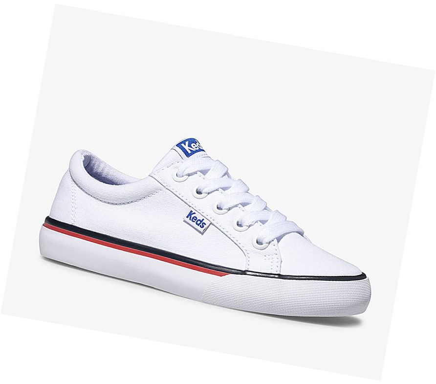 Casuals Shoes Keds Big Kid Jump Kick Lona Niños Blancas | CJF-823197