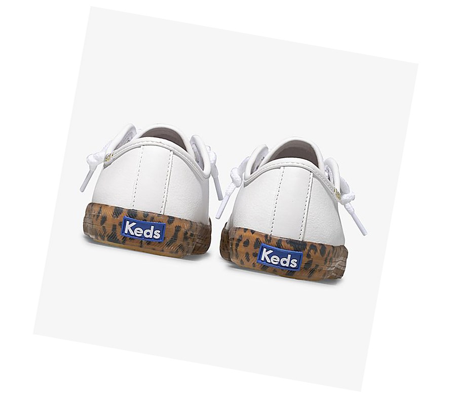 Casuals Shoes Keds Big Kid Kickstart Leopard Foxing Niños Blancas | XEL-760348