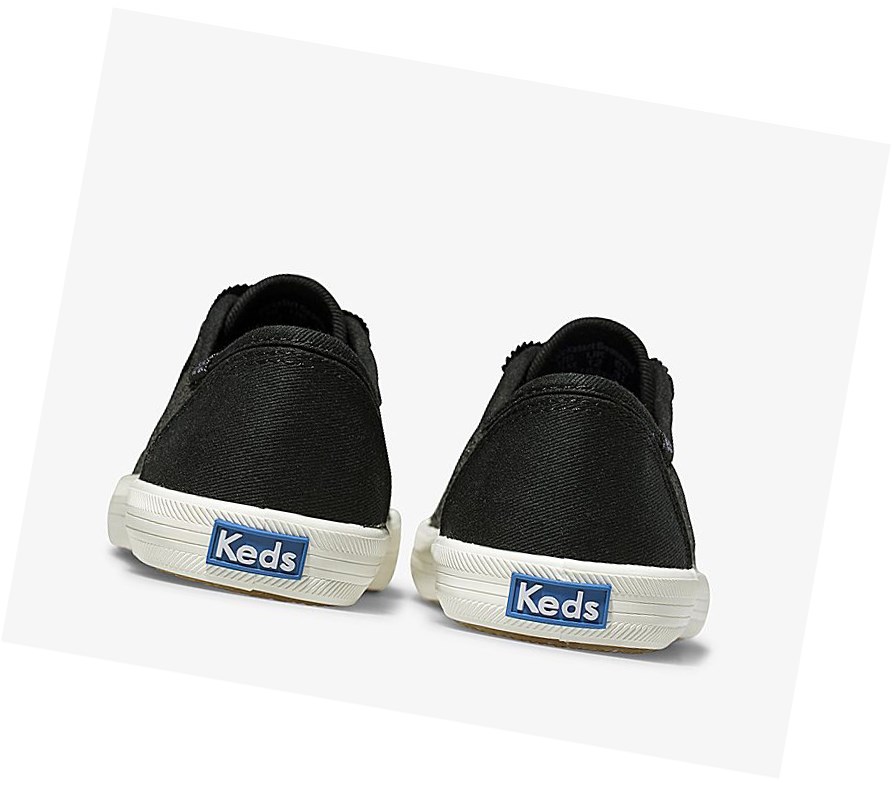 Casuals Shoes Keds Big Kid Kickstart Metallic Sparkle Niños Negras | SJM-216340