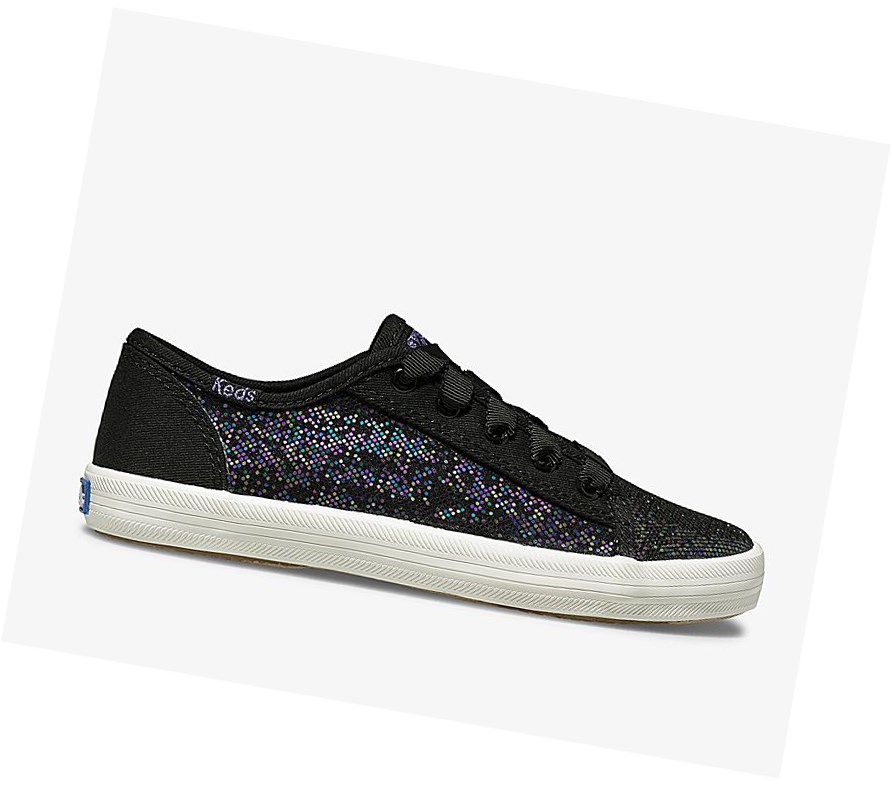 Casuals Shoes Keds Big Kid Kickstart Metallic Sparkle Niños Negras | SJM-216340