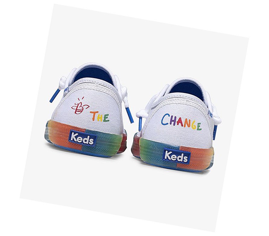 Casuals Shoes Keds Big Kid PWR GRL Kickstart Niños Blancas Multicolor | LXE-791625