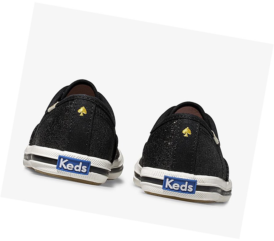 Casuals Shoes Keds Big Kid x kate spade new york Champion Glitter Niños Negras | HDW-130567