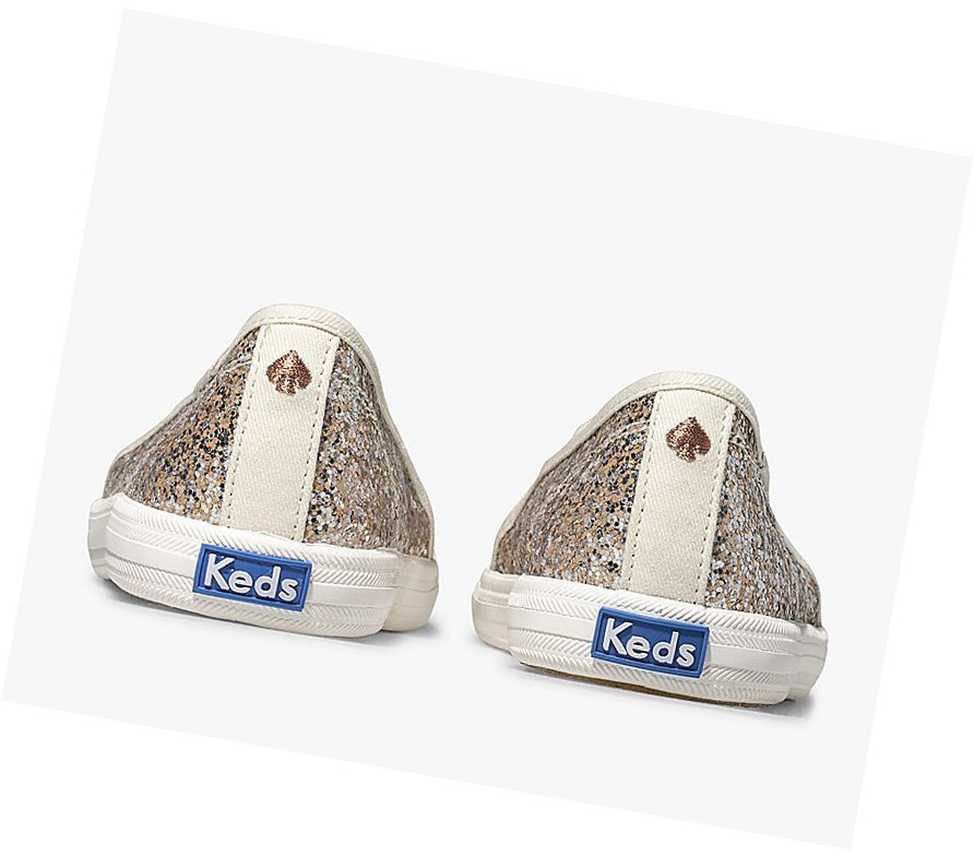 Casuals Shoes Keds Big Kid x kate spade new york Double Decker Metallic Glitter Niños Multicolor | PFR-491078