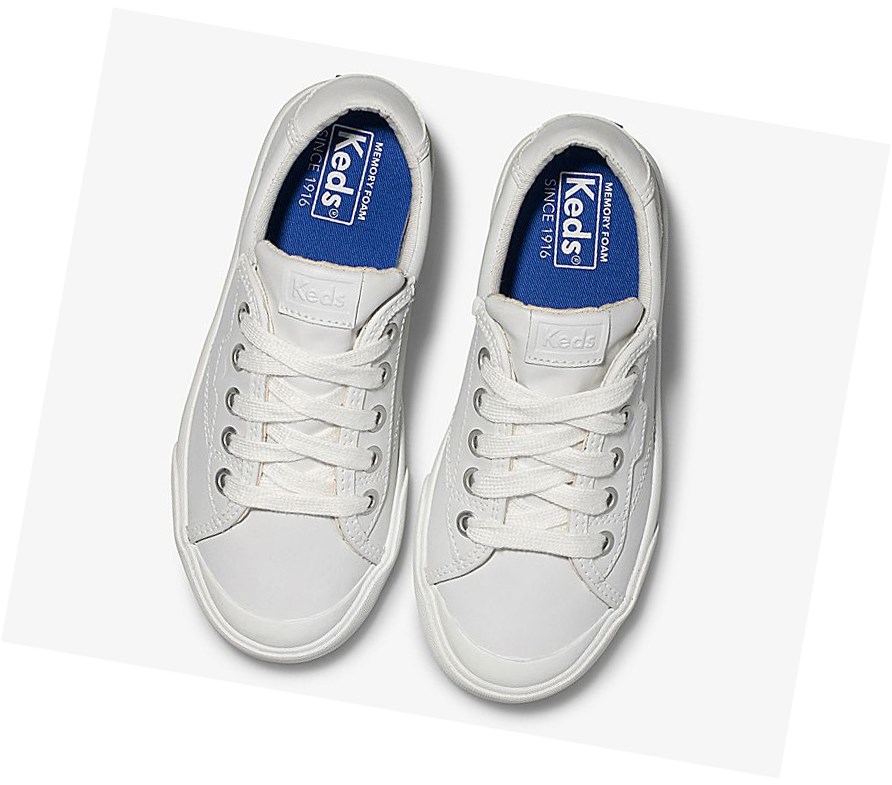 Zapatillas Keds Big Kid Crew Kick '75 Cuero Niños Blancas | ADM-832715