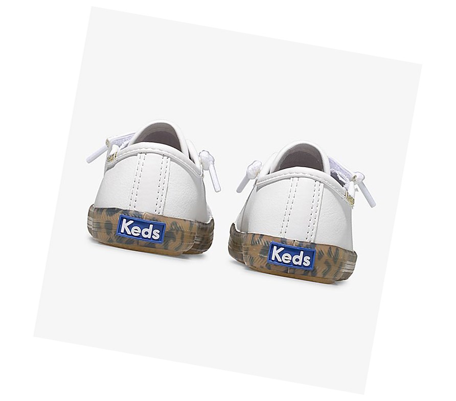 Zapatillas Keds Big Kid Kickstart Leopard Foxing Jr. Niños Blancas Leopardo | XDY-319527