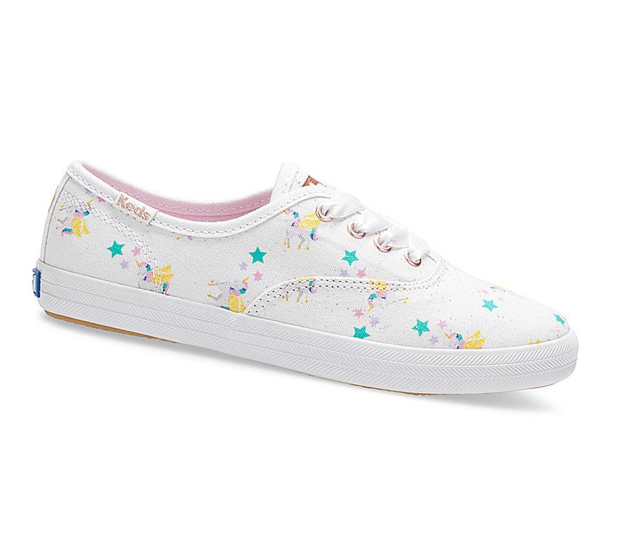 Zapatillas Keds Big Kid x SUNNYLIFE Champion Unicorn Niños Blancas | NDM-092347