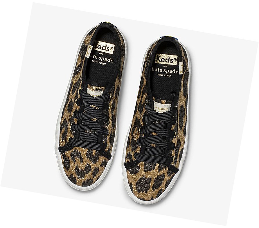 Zapatillas Keds Big Kid x kate spade new york Kickstart Glitter Leopard Niños Leopardo | EYH-436097