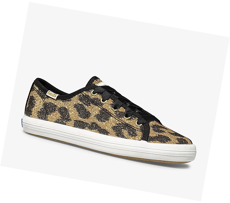 Zapatillas Keds Big Kid x kate spade new york Kickstart Glitter Leopard Niños Leopardo | EYH-436097