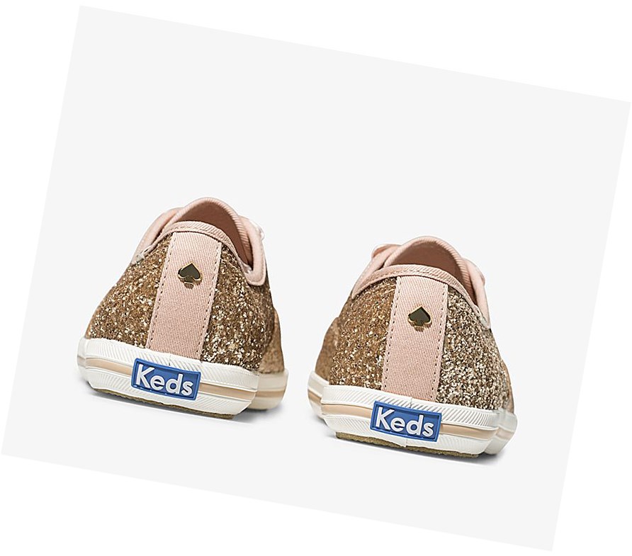 Zapatillas Keds x kate spade new york Champion Glitter Wedding Mujer Rosas Doradas | LAB-928347