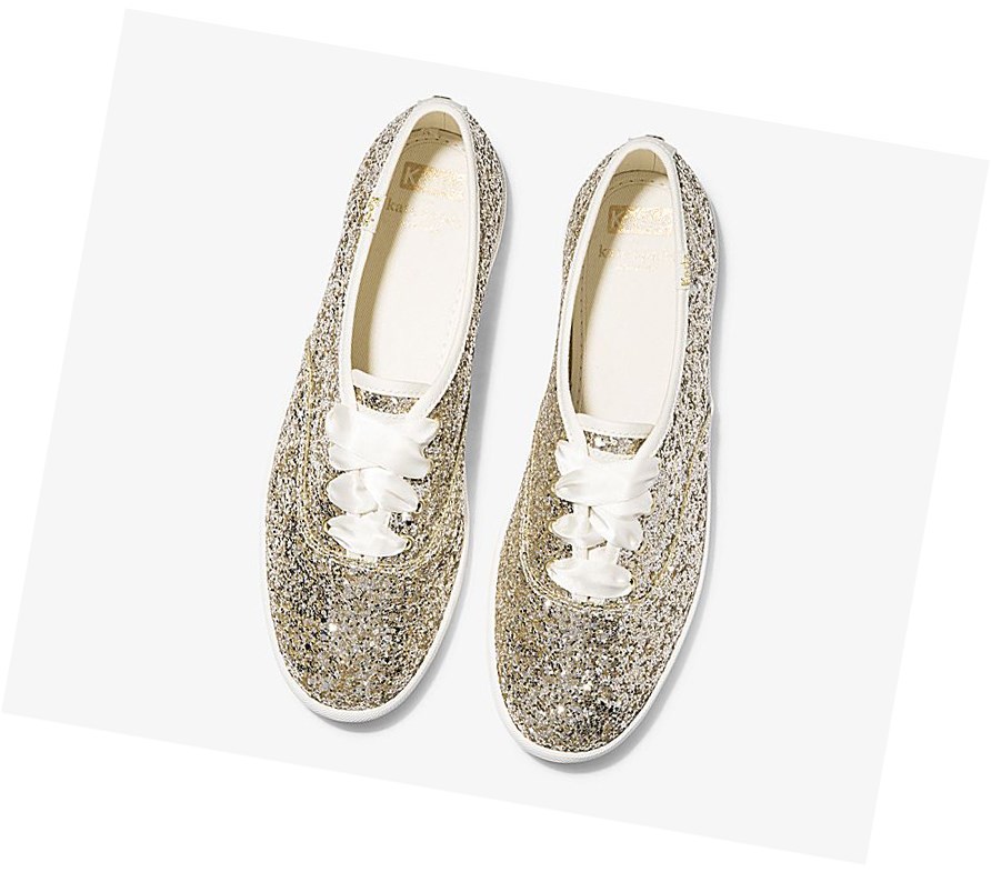 Zapatillas Keds x kate spade new york Champion Glitter Wedding Mujer Plateadas Doradas | NYX-085631