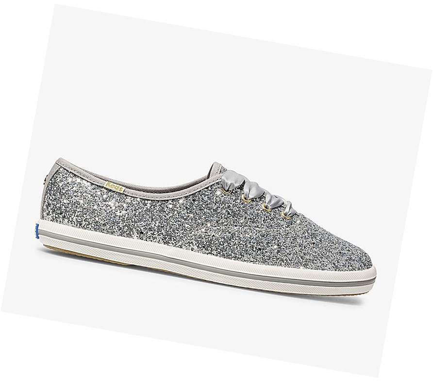 Zapatillas Keds x kate spade new york Champion Glitter Wedding Mujer Plateadas | RPQ-653017