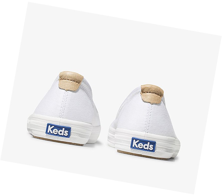 Zapatos Slip On Keds Bryn Comodidad Mujer Blancas | SPA-376185