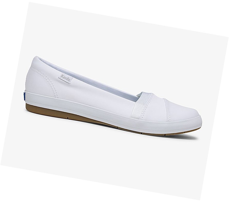 Zapatos Slip On Keds Carmel Comodidad Mujer Blancas | JHU-190683