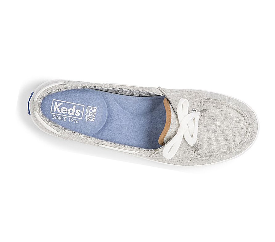 Zapatos Slip On Keds Charter Chambray Comodidad Mujer Gris | KCF-826475