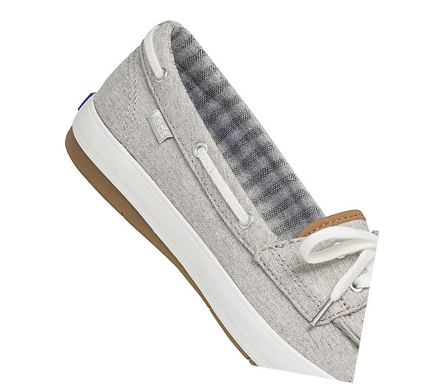 Zapatos Slip On Keds Charter Chambray Comodidad Mujer Gris | KCF-826475