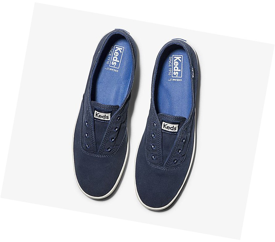 Zapatos Slip On Keds Chillax Seasonal Washable Mujer Azules | ENZ-846150