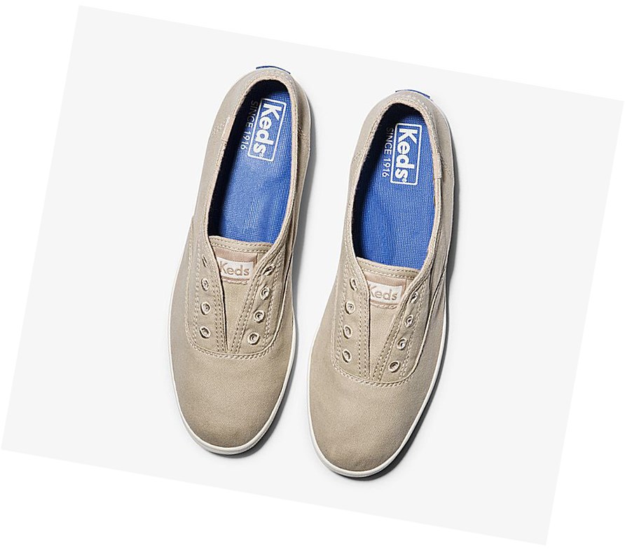 Zapatos Slip On Keds Chillax Seasonal Washable Mujer Marrones | MXN-619537