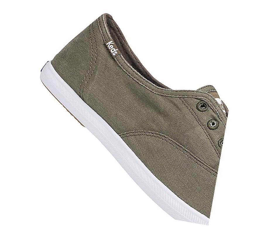 Zapatos Slip On Keds Chillax Washable Comodidad Mujer Verde Oliva | UCI-962354