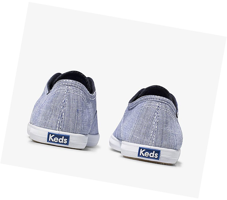 Zapatos Slip On Keds Chillax Yarn Dye Stripe Comodidad Mujer Azules | JPZ-567980