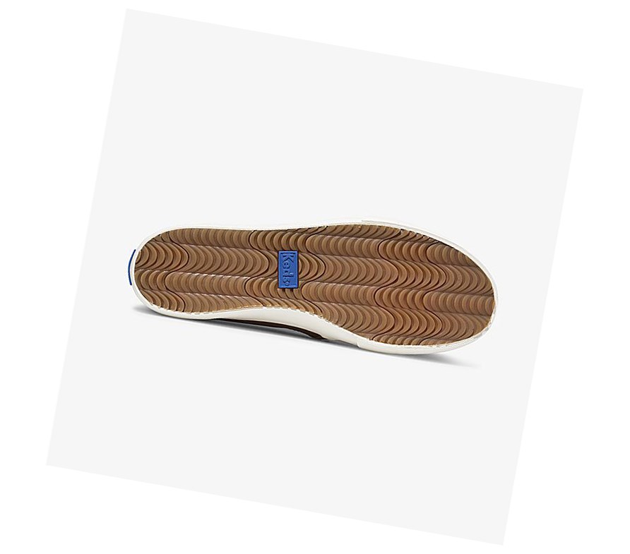 Zapatos Slip On Keds Double Decker Cuero Mujer Marrones | EYC-075698