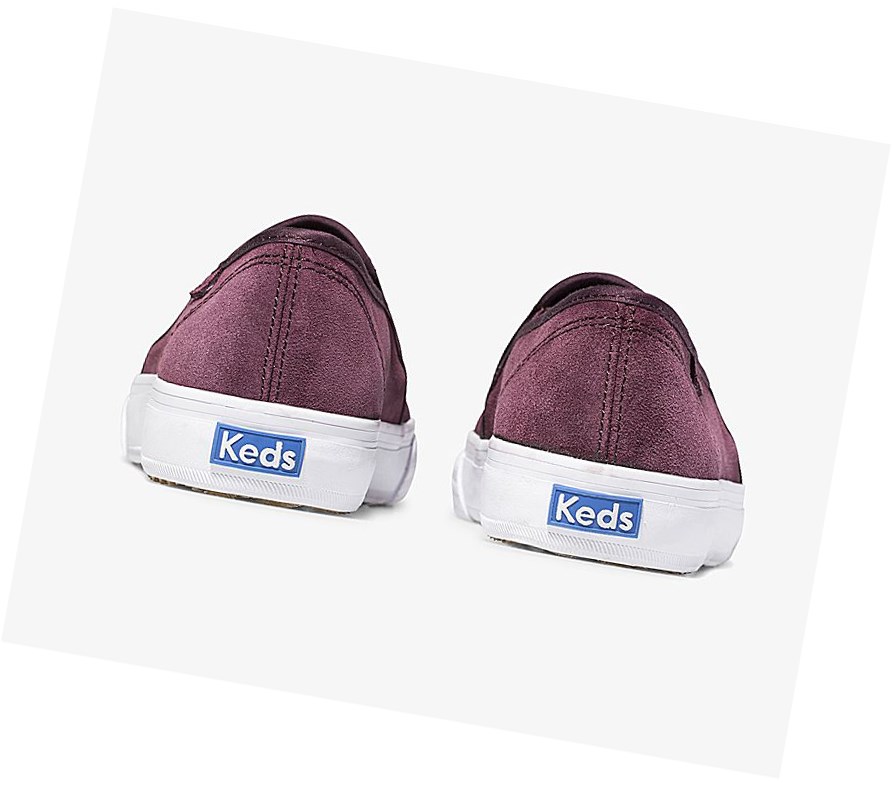 Zapatos Slip On Keds Double Decker Gamuza Fall Mujer Rojas | CMB-932780