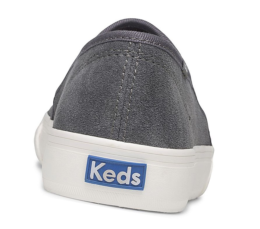 Zapatos Slip On Keds Double Decker Perf Gamuza Fall Mujer Gris | HGI-316509