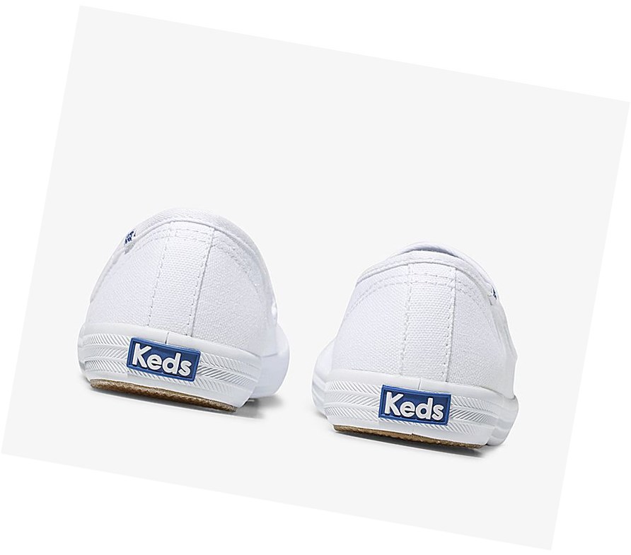 Zapatos Slip On Keds Official Site Champion Mujer Blancas | CBR-549823